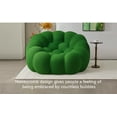 thumbnail image 5 of WHGBJA 47'' Bubble Sofa,Oversized Single Lazy Sofa,Modern Upholstered Mesh Fabric Couch 3D Honeycomb Shape Floor Sofa for Adults,No Assembly Required Curved Couch for Bedroom,Apartment,Office,Green, 5 of 14
