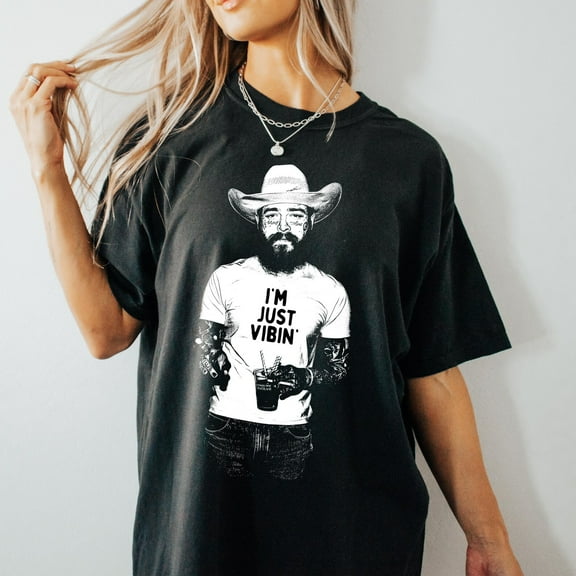 Country Music Malone T-Shirt, Country Western Tee, Im Just Vibin