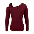 thumbnail image 4 of MHFRRA Camiseta Térmica de Manga Larga Estilo Otoño-Invierno para Capa Base Ajustada. Vino, 4 of 4