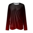 thumbnail image 4 of Youmylove Womens Long Sleeve Tops Twist Front Tunic Tops Womens T-Shirts, 4 of 4