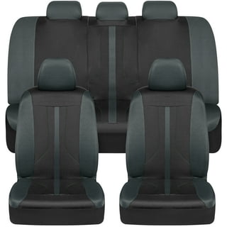Motor Trend Mint Faux Leather Full Set Car Seat Covers for Truck SUV, Padded  Front Back Car Seat Protector Cushion 