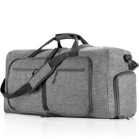 Cshidworld 65L Foldable Duffle Bags with Shoes Compartment