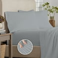 thumbnail image 1 of Purity Home 100% Organic Cotton Bedsheet Set, 300 Thread Count Percale, Breathable, Super Soft, & Cozy 4-Piece - King Light Gray, 1 of 4