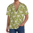 thumbnail image 3 of Haiem Daisies Flowers Men's Casual Shirts Short Sleeve Button Down Shirts Fashion Textured Summer Beach Shirt-X-Large, 3 of 7