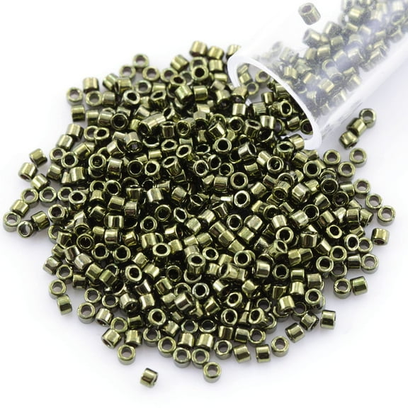 Miyuki Delica Seed Bead 11/0 Metallic Olive