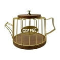 thumbnail image 1 of Porta cápsulas de café, contenedor con forma de taza de hierro resistente con tapa, cesta organizadora para oro, 1 of 9