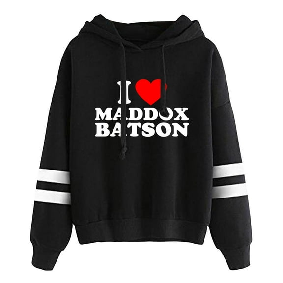 I Love Maddox Batson Pullover Pocketless Parallel Bars Sleeve Streetwear Sweatshirts