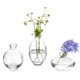 thumbnail image 1 of Jarrón Glasseam de cristal transparente, 3 unidades, decoración moderna para el hogar, 1 of 8