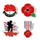 thumbnail image 1 of 4 piezas de broches con insignias de flores de amapola roja, insignias de joyería para el Día del Recuerdo, regalos para el Día de los Caídos, insignias de amapola para mujeres, Día del, 1 of 5