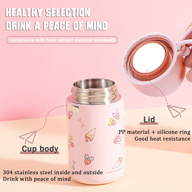 Cute Thermos Mug Stainless Steel Water Cup Vacuum Insulated Bottle for Hot  or Cold Drinks Adorable Travel Mug Tumbler Cup