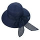 thumbnail image 1 of KAKOWELY 1 sombrero de paja con lazo, ala ancha, bloqueador solar, protección UV, sombrero de verano, 1 of 4