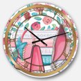 thumbnail image 1 of DesignArt Rose Mode Talons Hauts I Grande Horloge Murale, 1 of 2