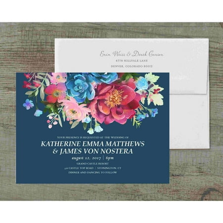 - Woodland Floral Deluxe Wedding Invitation