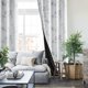 thumbnail image 2 of Cortinas opacas Beauoop Floral 100% opacas, 214 x 213 cm, color gris, 2 of 9