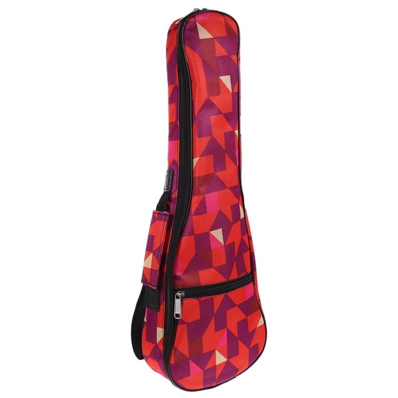 WASHWEPE Red Oxford Cloth Ukulele Case, Protective Bag for 1 Concert Ukulele with Comfortable Carrying Handle