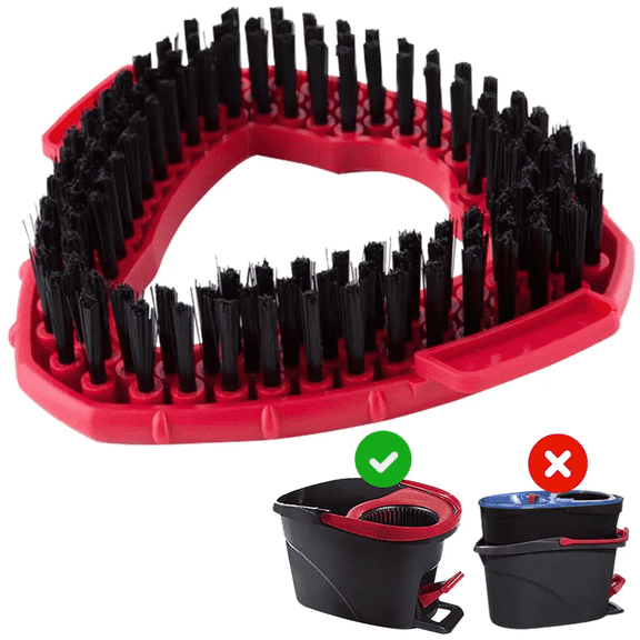 1-Pack Spin Mop Replacement Scrub Brush - Compatible with O-Cedar EasyWring System | Hard Bristle Stiff Brush for Bathroom & Kitchen Tile Cleaning