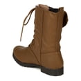 thumbnail image 3 of Qupid BD65 Women Leatherette Tribal Foldable Military Lace Up Boot, 3 of 6