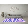 thumbnail image 3 of Ahgly Company Indoor Rectangle Abstract Purple Contemporary Area Rugs, 3' x 5', 3 of 4