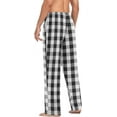 thumbnail image 6 of FREEAMG Black White Plaid Pajama Pants for Men, Men's Separate Bottoms, Comfortable Lounge Pants for Men, 6 of 7