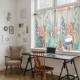 thumbnail image 5 of Summer Ocean Kitchen Curtain for Berdoom Living Room Cafe 54 Inch Length, Watercolor Coastal Coral Shell Seaweed Beige Tiers Curtains Light Filtering Drapes Window Treatment 2 Panels 52"Wx54"L, 5 of 8