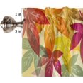 thumbnail image 5 of Fall Harvest Pumpkin Leaves Curtain Valances for Kitchen Windows 54x18 Inch Summer Autumn Sunflower Rod Pocket Window Valance Treatments Thanksgiving Curtains for Bedroom Bathroom Living Room Decor, 5 of 6
