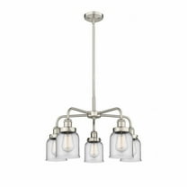 Innovations Lighting - Bell - 5 Light Stem Hung Chandelier In Art Deco
