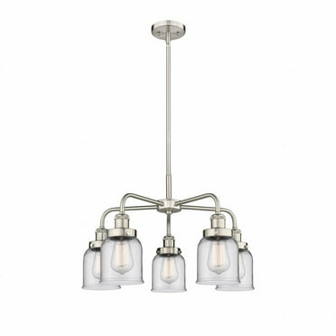 Innovations Lighting - Bell - 5 Light Stem Hung Chandelier In Art Deco