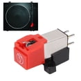 thumbnail image 1 of Dual Moving Magnet Turntable Cartridge, Tapered Stylus Low Distortion V Shaped Dual Magnet Cartridge with Protective Cover for Singing Arm, 1 of 7