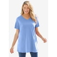 thumbnail image 5 of Woman Within Plus Size Perfect Printed Short-Sleeve V-Neck Tunic, 5 of 6