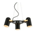 thumbnail image 4 of JONATHAN Y Eugenio 22.5" Adjustable Metal LED Chandelier, Black/Brass Gold, JYL6118A, 4 of 8