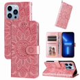 thumbnail image 5 of Funda tipo cartera GANGXUN para iPhone 13 Pro Max , diseño girasol, cuero PU, soporte, cierre magnético, tarjetero, 5 of 5