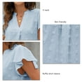 thumbnail image 4 of Blusa De Mujer, Camiseta De Poliéster Con Cuello En V De Puntos Redondos Que Combina Fácilmente Para La Oficina ANGGREK No, 4 of 6