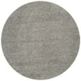 thumbnail image 3 of SAFAVIEH Lavena Solid Plush Shag Area Rug, Light Grey, 6'7" x 6'7" Round, 3 of 8