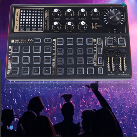 Miumaeov Bluetooth Sound Mixer Board Live Streaming Voice Changer Audio Sound Card Mix