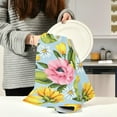thumbnail image 6 of Dreamtimes Daisies and Sunflowers Kitchen Towels Set of 6 Dishcloths Hand Towels Tea Towels Ultra Absorbent for Cleaning Washing Drying Dishes Tableware 28'' x 18'', 6 of 7
