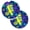 Multicolor, variant on Set of 2 Cup Holder Car Coasters