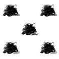 thumbnail image 1 of Qarigey 50 piezas de banda de goma para la cabeza, mayor capacidad de tracción, aro para el cabello, fácil de almacenar, lazos para el Negro 5piezas, 1 of 6