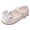 White, variant on Gyujnb Toddler Girls Princess Glitter Flats Bow Pearl Rhinestone Adjustable Strap Wedding Party Performance Shoes, Closed Toe,7-7.5 Years