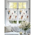 thumbnail image 4 of Blue Red Diamond Sheer Curtains 54 Inch Length 2 Panels Set Window Treatments, Modern Geometric Middle Century Rod Pocket Semi Curtains for Living Room/Bedroom/Kitchen Décor, 104"W x 54"L, 4 of 7