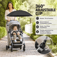thumbnail image 4 of UPF50+ Universal Sun Umbrella for Strollers and Camping Carts, Adjustable Clip On Parasol, Anti-UV Shade Canopy for Baby Pram, Wagon and Outdoor Walking Use, 4 of 8