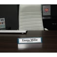 thumbnail image 4 of Printtoo Personalized Desk Name Plate Pretty Blue Border Custom Acrylic Office Desk Name Plate Accessory 2x10 Inches, 4 of 5