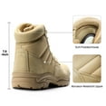 thumbnail image 4 of NORTIV 8 Men's Waterproof Tactical Work Boots Leather Outdoor Hiking Military 6 Inches Motorcycle Combat Boots, 4 of 9