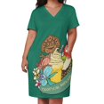 thumbnail image 2 of Vestido de noche holgado con bolsillos para mujer traje elegante con estampado Tropical Hideaway a la moda verano, 2 of 6