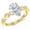 yellow-gold, variant on Platinum 1.13 Carat LAB GROWN IGI CERTIFIED DIAMOND Twisting Infinity Gold and Diamond Split Shank Pave Set Pear Cut Diamond Engagement Ring (E-F Color VS1-VS2 Clarity 1 Ct Center)
