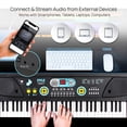 thumbnail image 3 of PYLE Teclado digital para niños, teclado de piano portátil de 61 teclas, teclado de aprendizaje para principiantes con almohadilla de batería, grabación, micrófono, soporte para partituras, altavoz in, 3 of 5