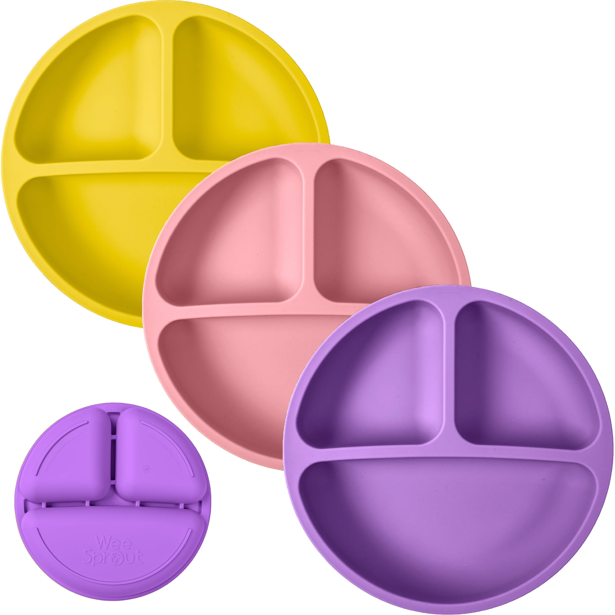 WeeSprout Plates for Babies, Toddlers, and Kids, BPA-Free