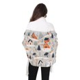 thumbnail image 4 of FORMRS Womens Scarf Winter Soft Long Big Warm Shawls Wrap Tassel Scarves, Cartoon Gray Houses, 4 of 9