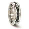 thumbnail image 5 of Edward Mirell Titanium & Cable Polished 7mm Band, 5 of 7