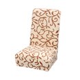 thumbnail image 4 of Funda para silla Funda con estampado elástico Funda lavable Protector de silla Funda de asiento universal para hotel en casa, Café con champán kenally HA003278-04, 4 of 6
