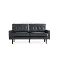 thumbnail image 4 of US Pride Furniture Acire 69.3" Faux Leather Cushion Back Sofa, Black, 4 of 5